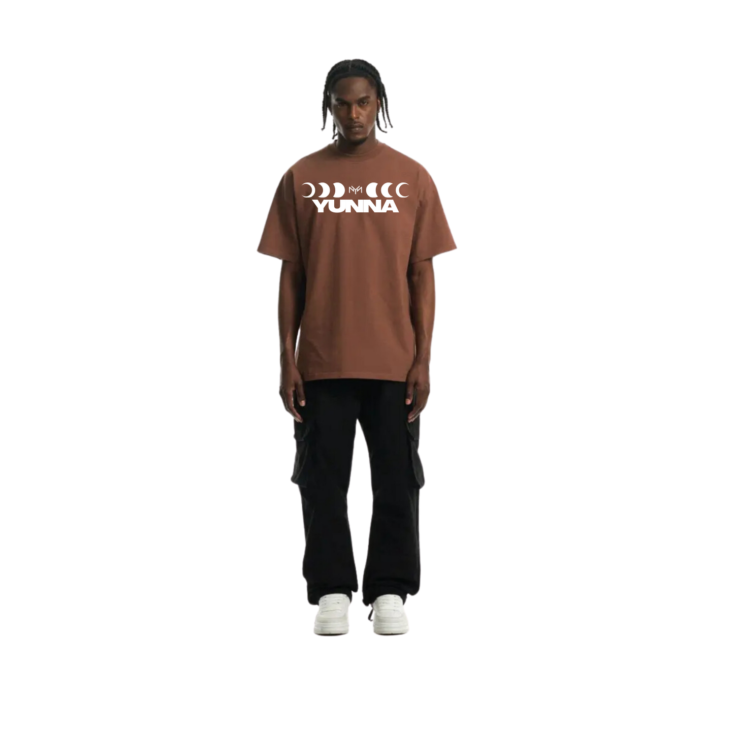 T-shirt Phase Lunaire Marron