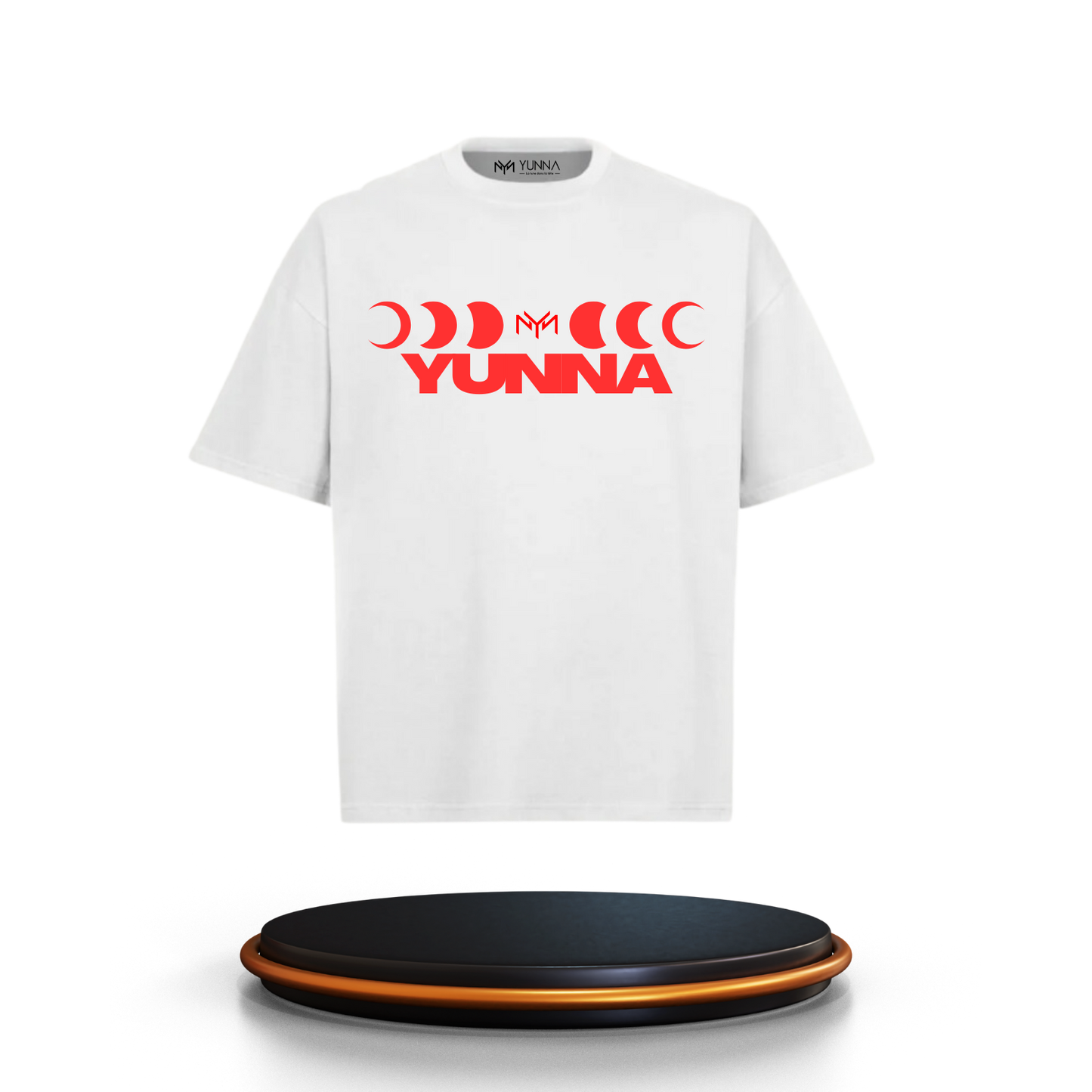T-shirt Phase Lunaire Boxy Blanc