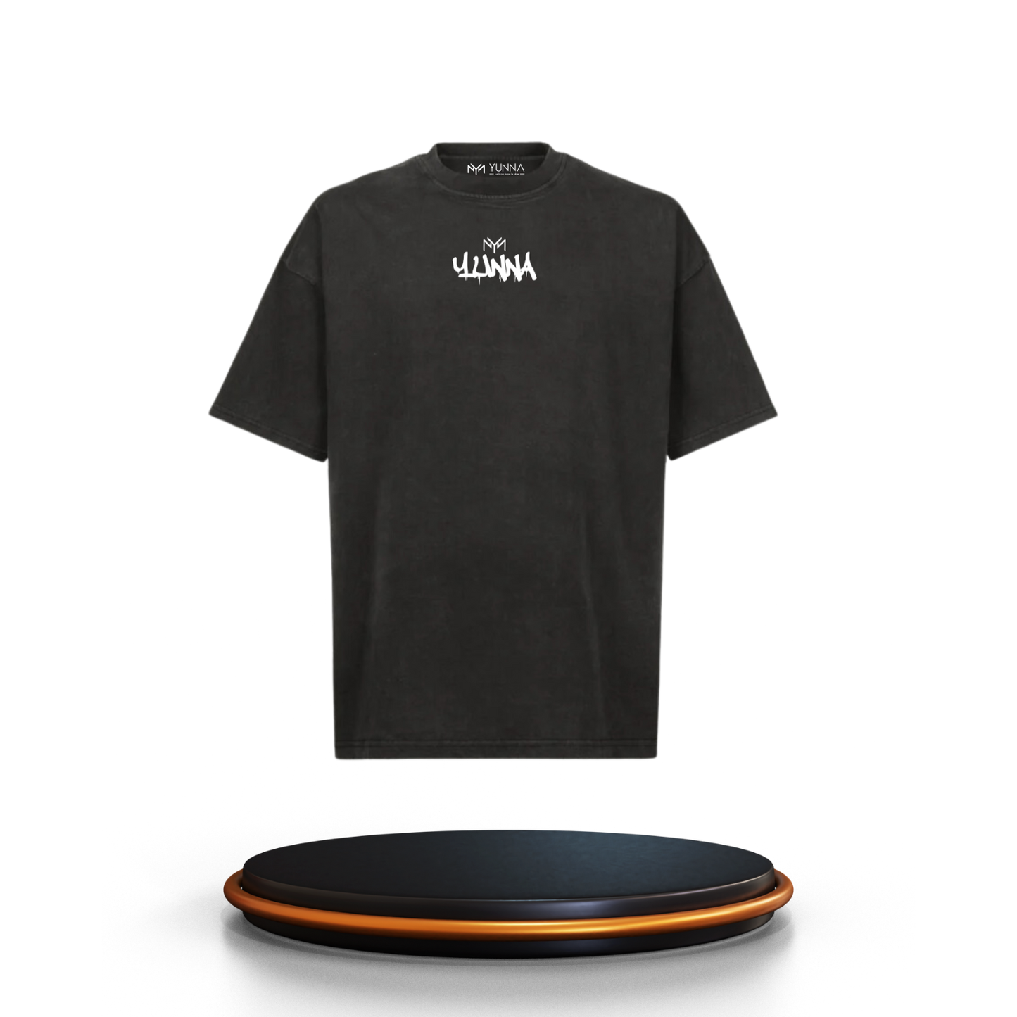 T-shirt Graffiti Gris Délavé