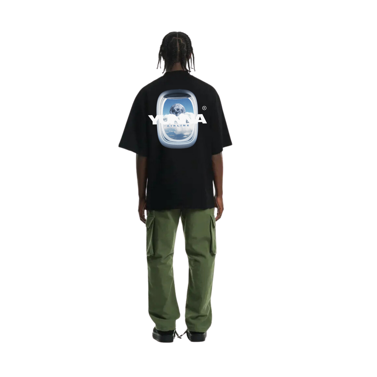 T-shirt Airline Ultra Oversize Noir