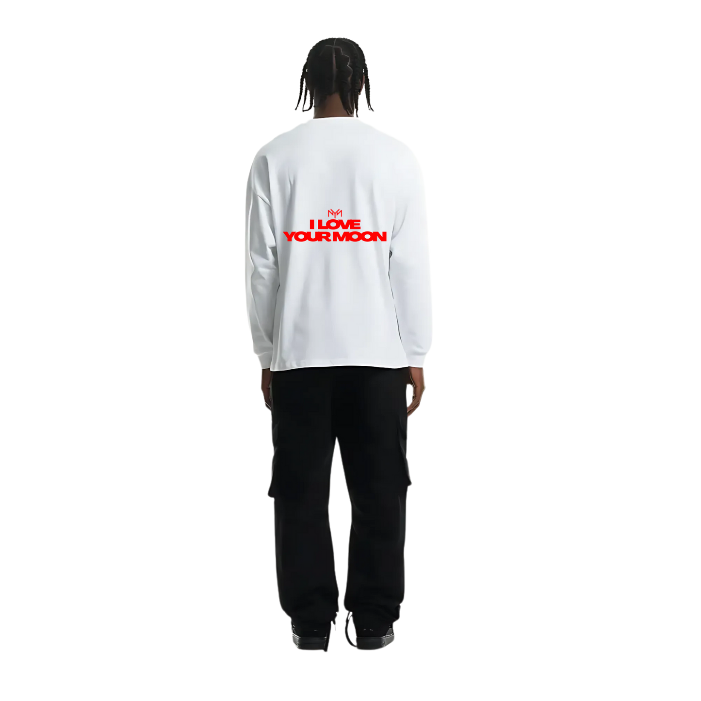 T-shirt ML Blanc "I love your moon"