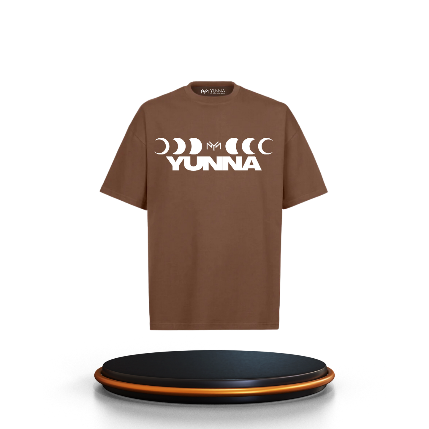 T-shirt Phase Lunaire Marron