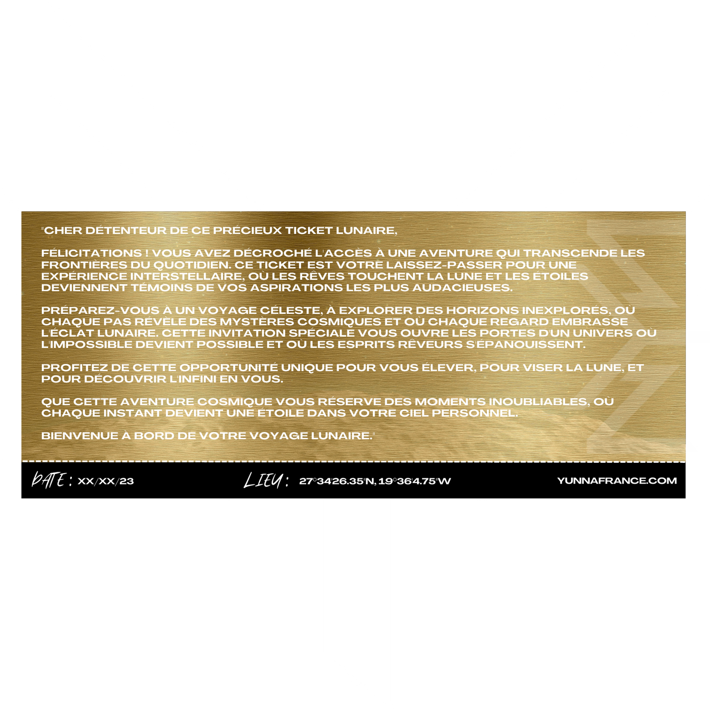 Ticket Lunaire - Yunna France