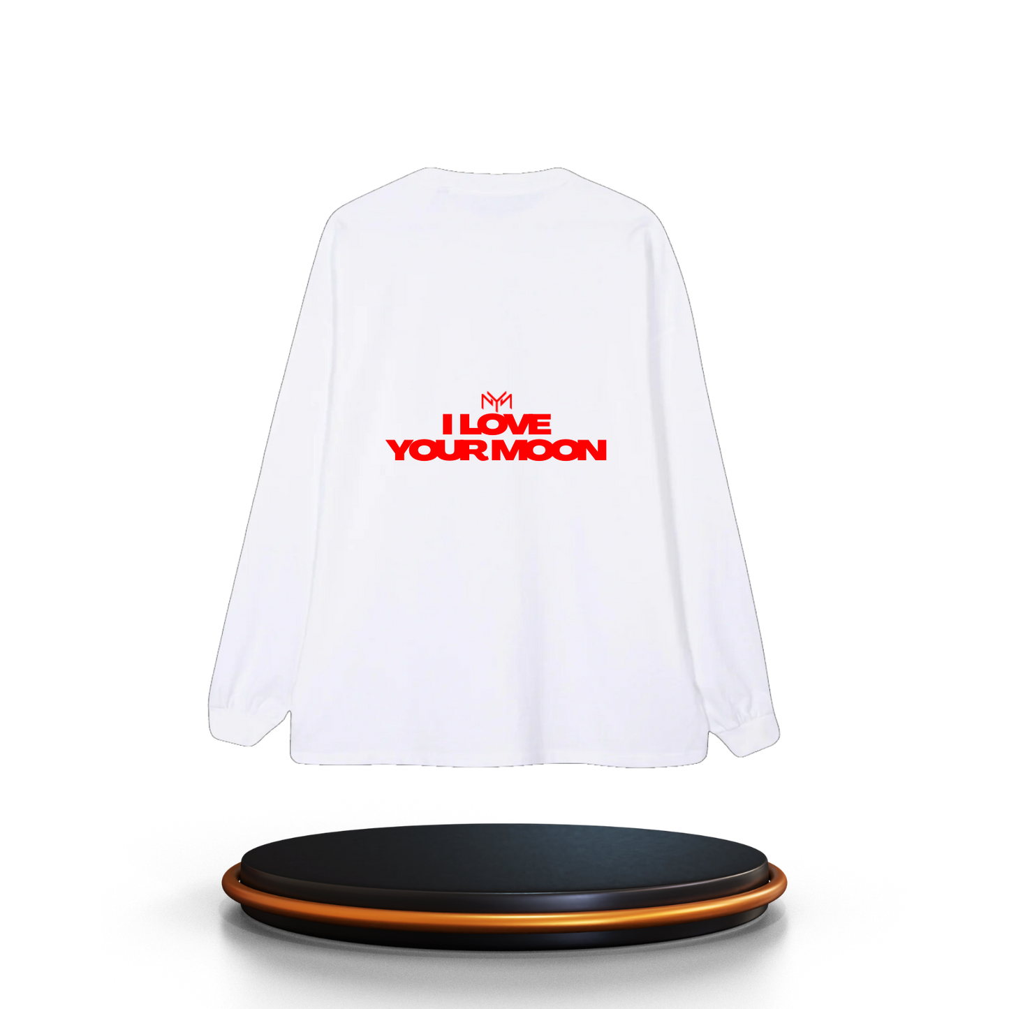 T-shirt ML Blanc "I love your moon"