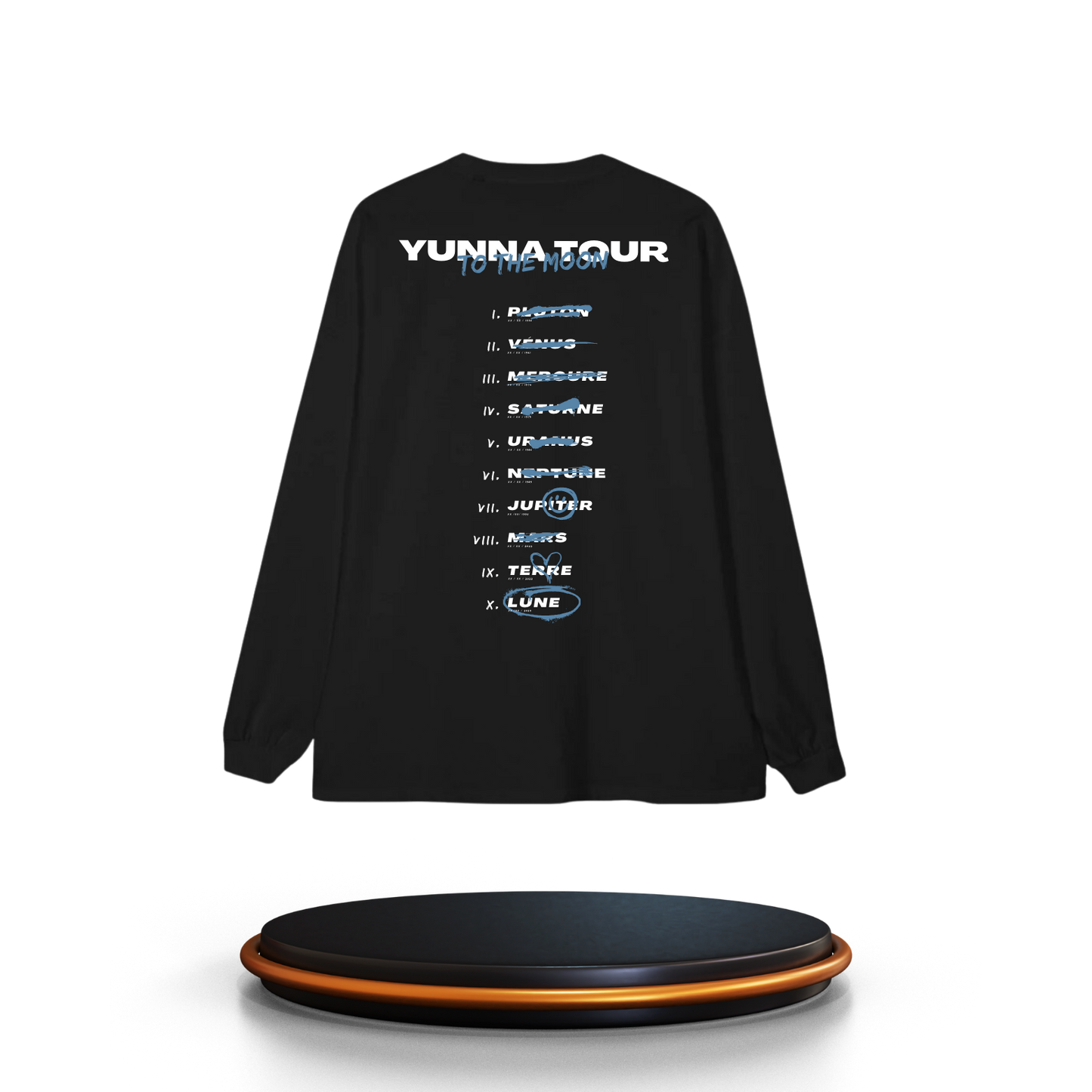T-shirt manche longue Yunna Tour Noir