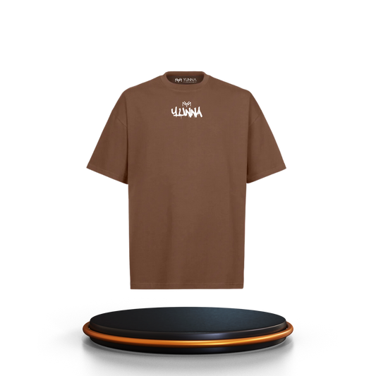 T-shirt Graffiti Marron