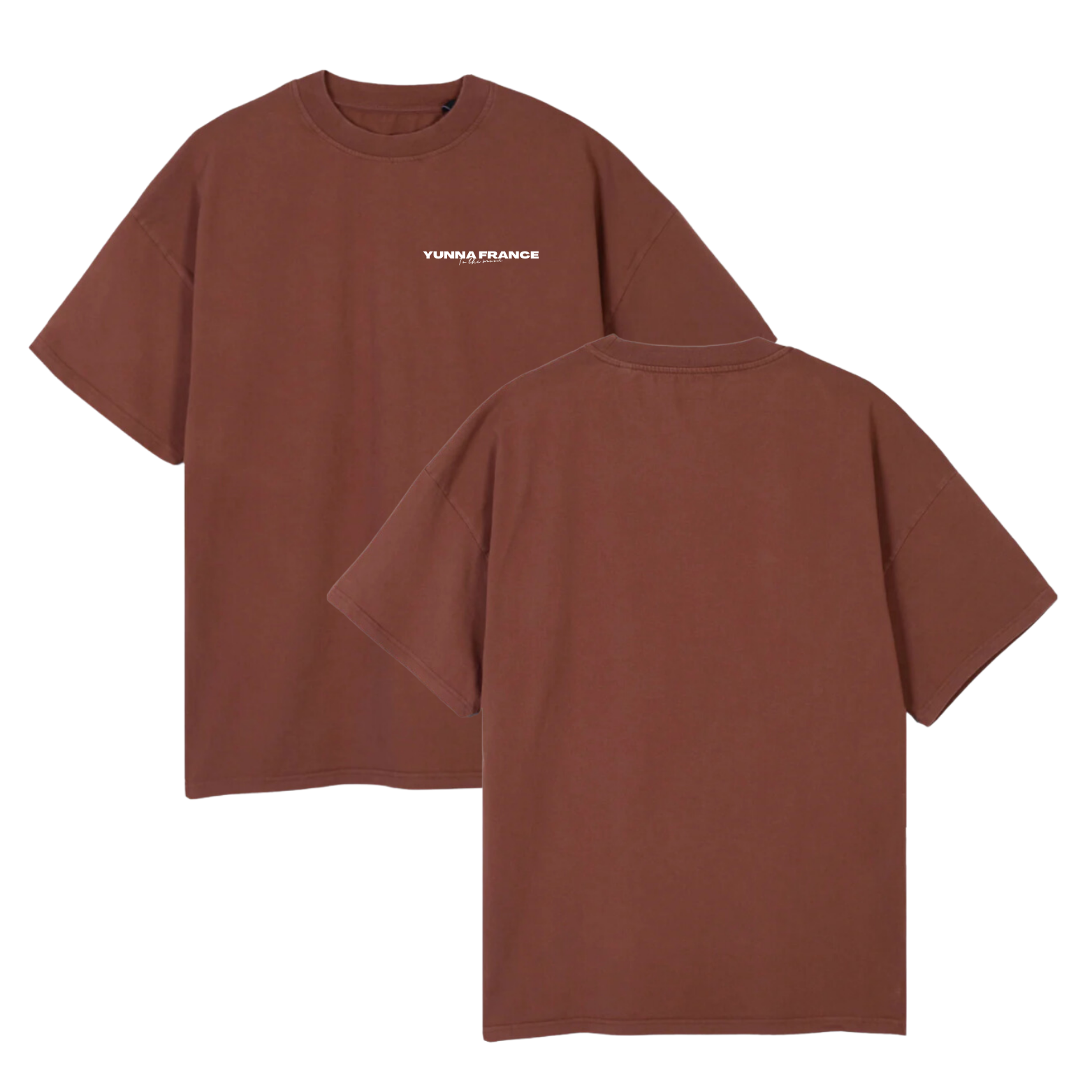 T-shirt Oversize Marron - Personnalisation - Yunna France