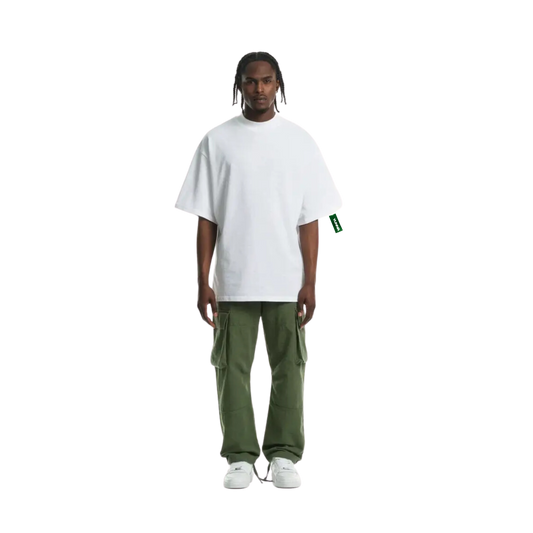 T-shirt Ultra Oversize Blanc Etiquette