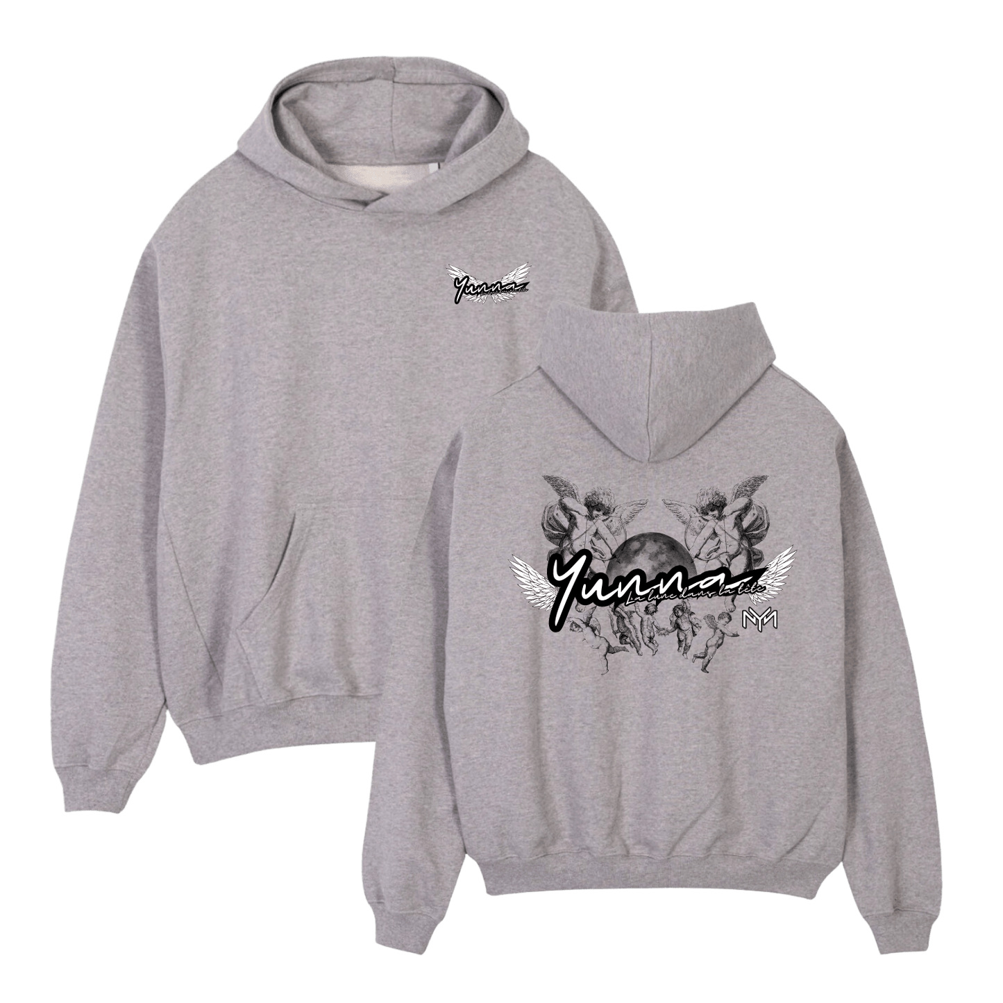 Hoodie Gris - Personnalisation - Yunna France