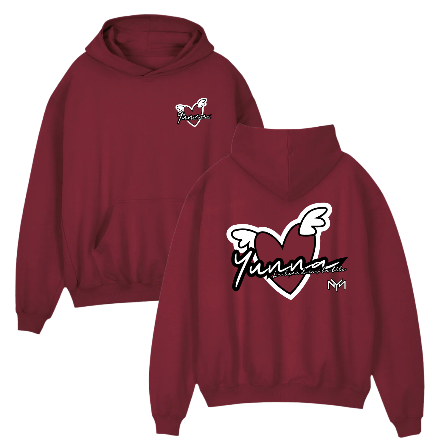 Hoodie Bordeaux - Personnalisation - Yunna France