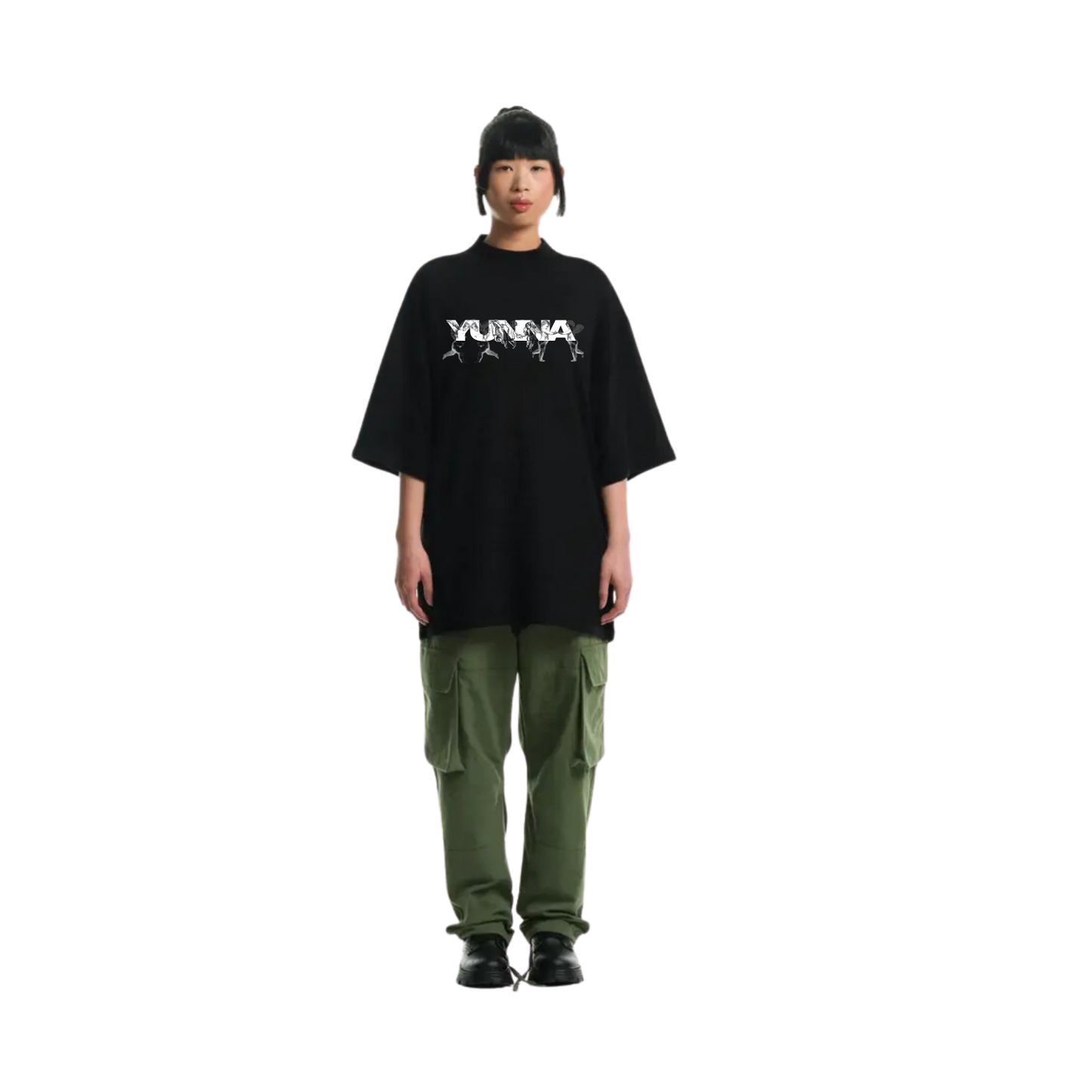 T-shirt Ange Ultra Oversize Noir