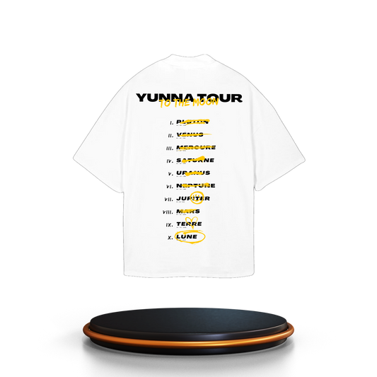 T-shirt Yunna Tour Ultra Oversize Blanc