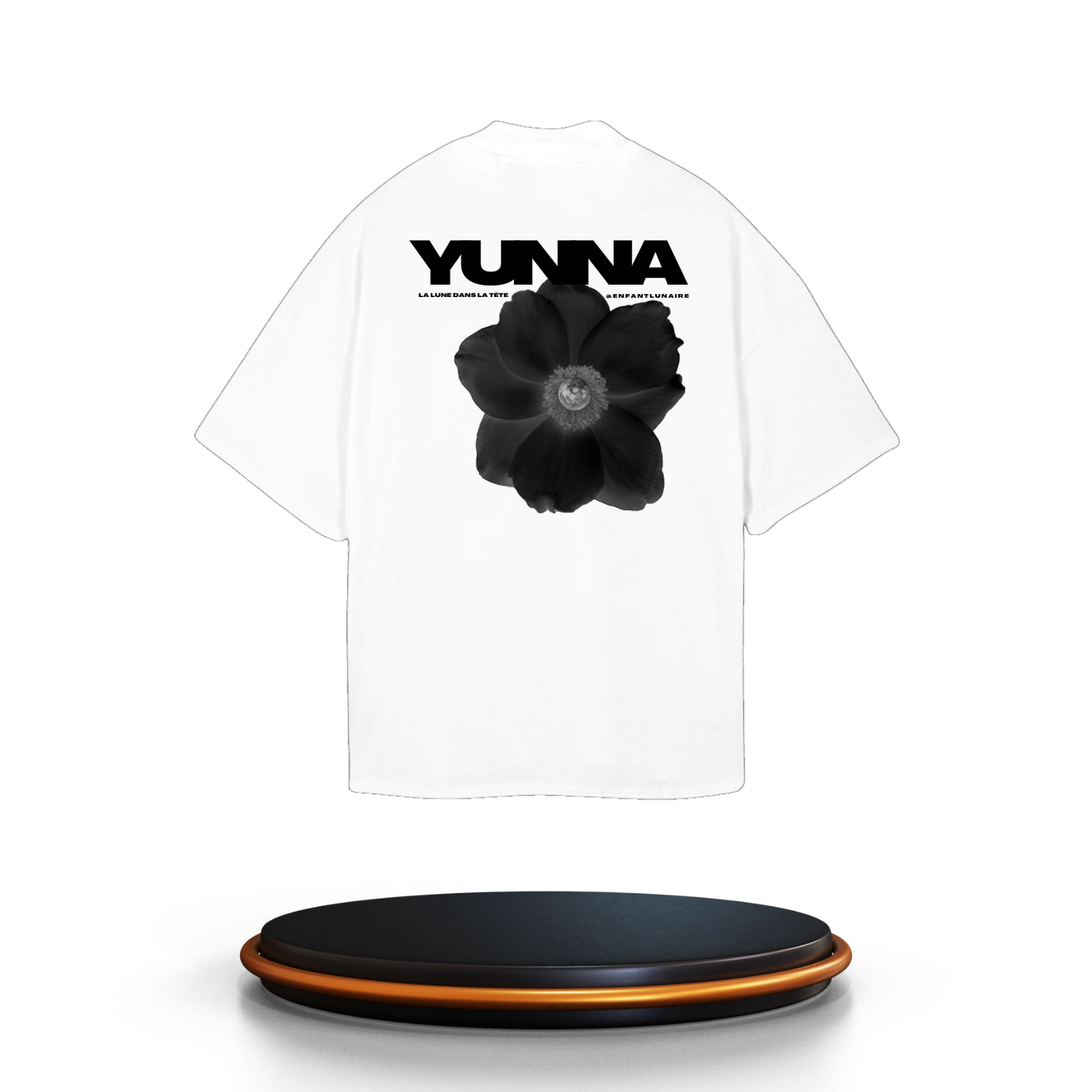 T-shirt Fleurs Ultra Oversize Blanc