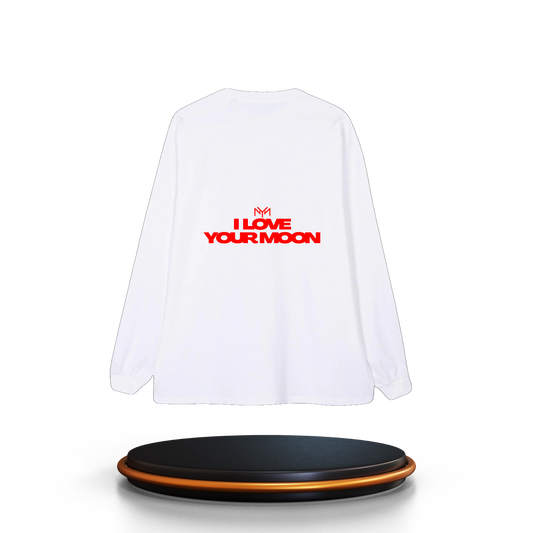 T-shirt ML Blanc "I love your moon"