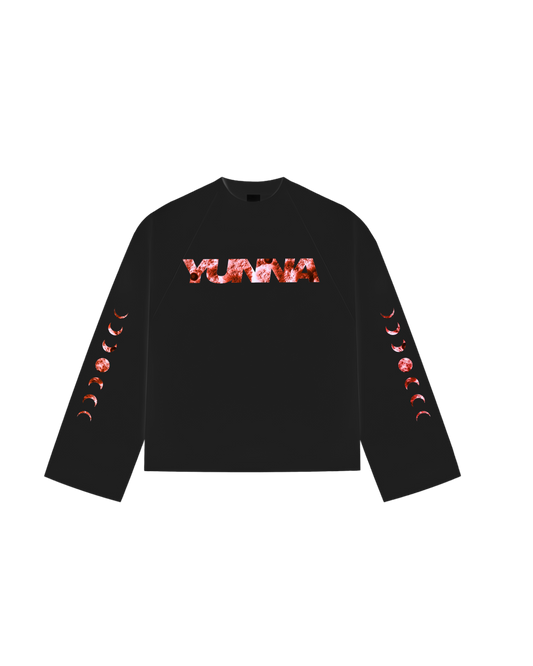 Red Lunar Cycle Black Longsleeve