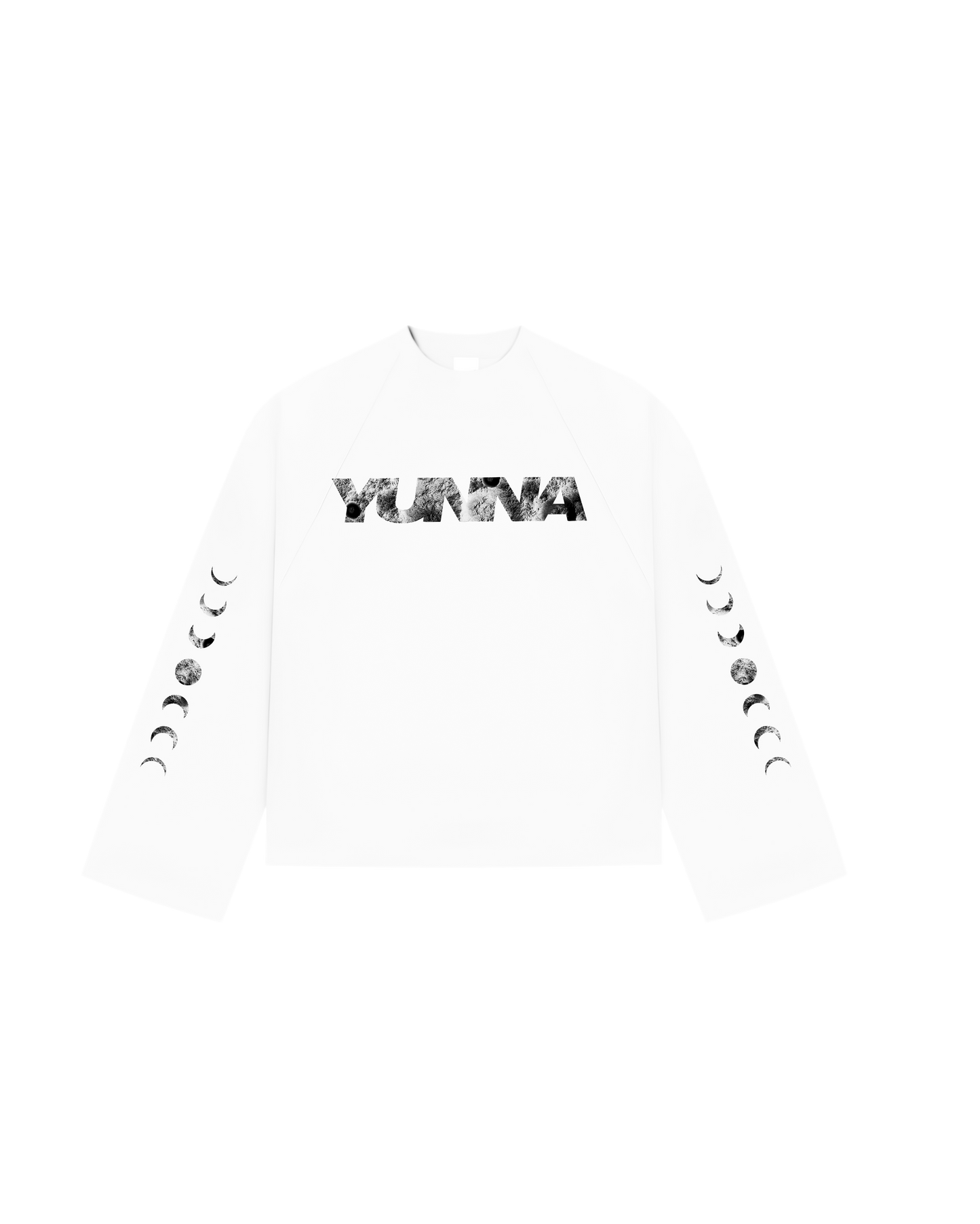 Grey lunar cycle White Longsleeve