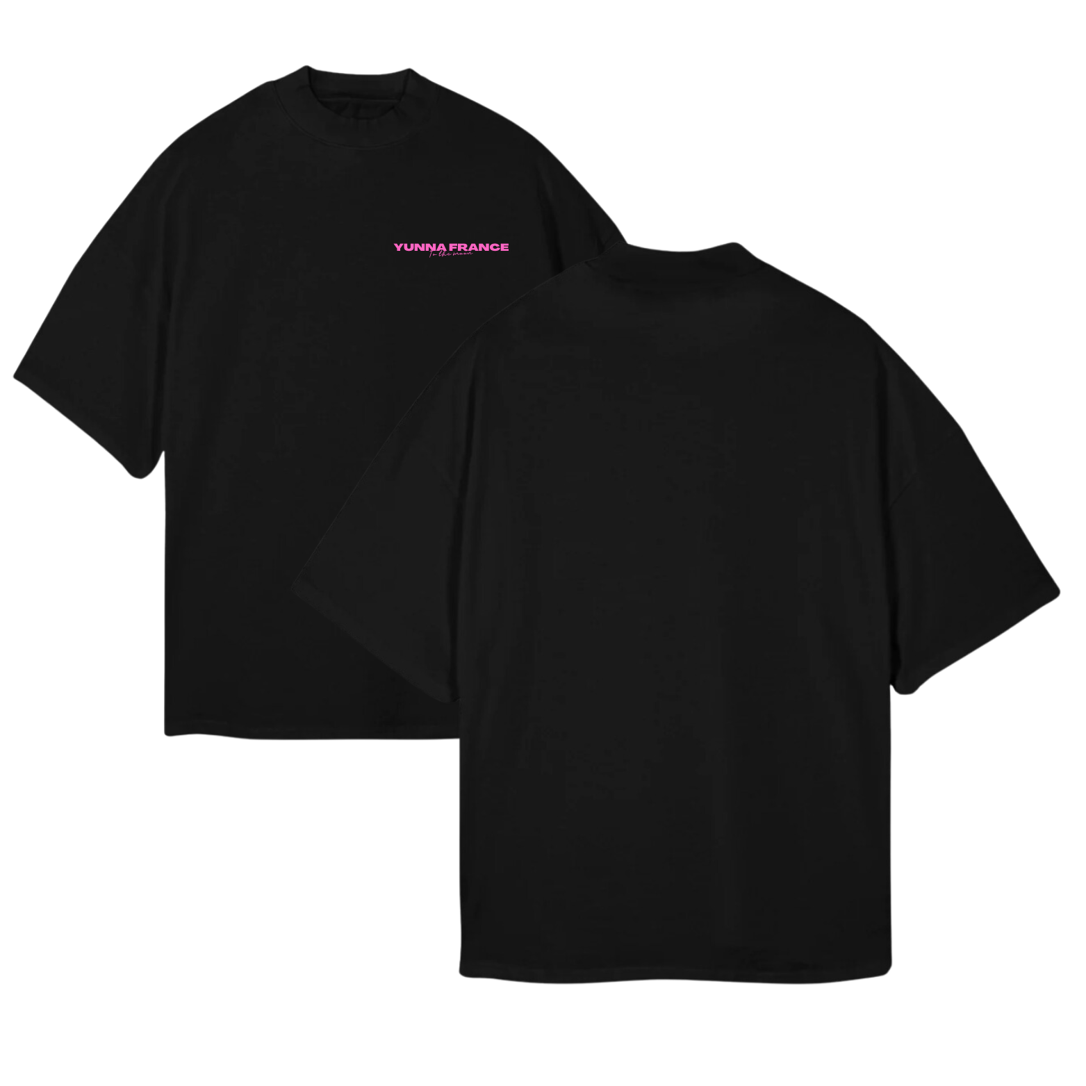 T-shirt Ultra Oversize Noir - Personnalisation - Yunna France